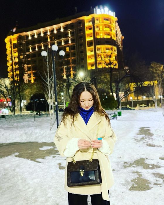 Шуба из ламы с воротником из норки