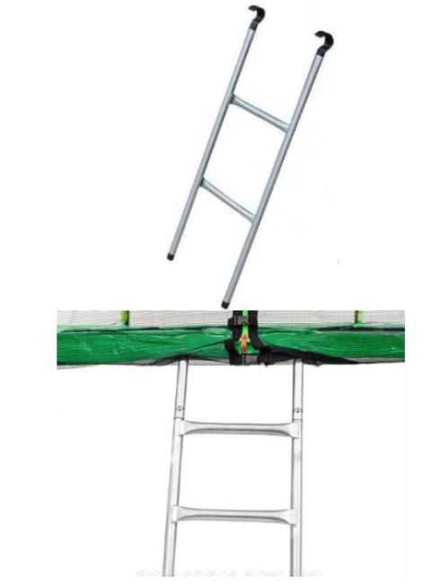 Батут ATLETO Зелен със стълбичка и вътрешна предпазна мрежа