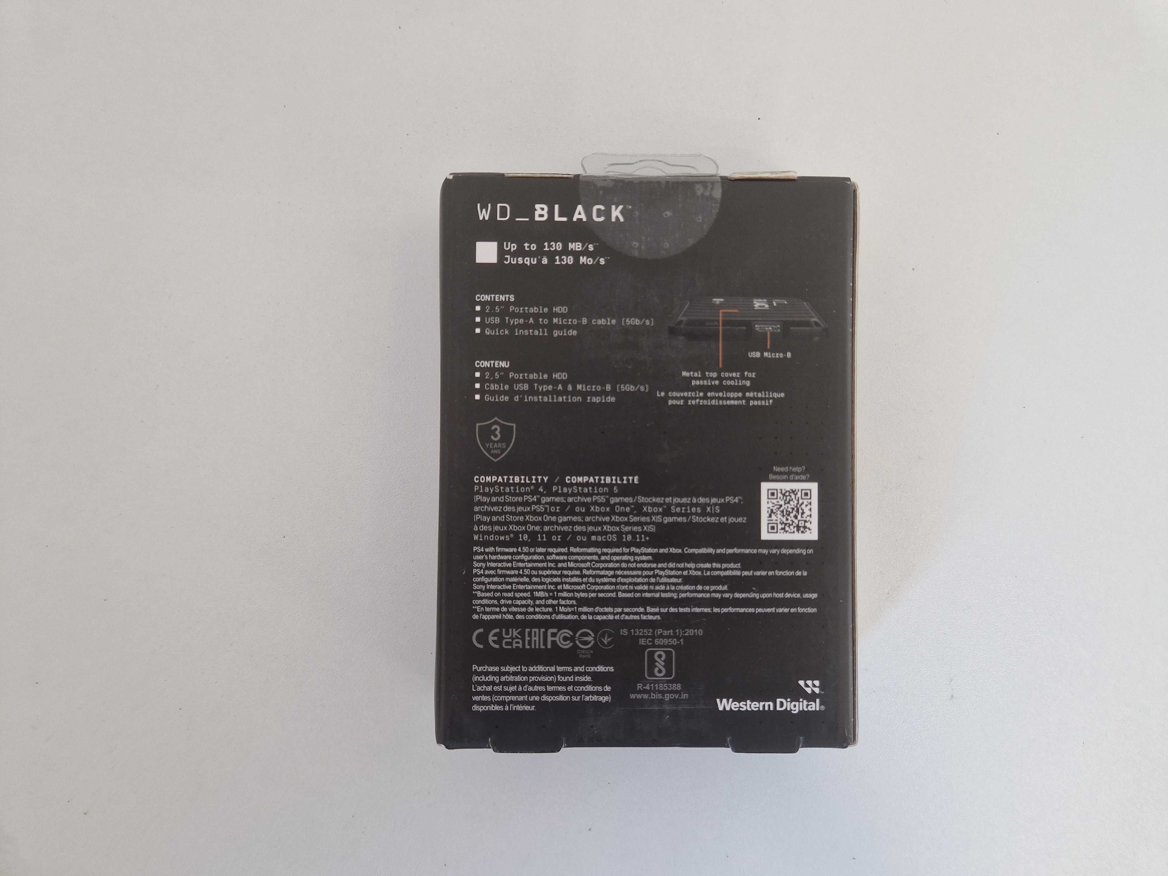 Твърд диск 2TB Western Digital P10 Game Drive, черен, външен