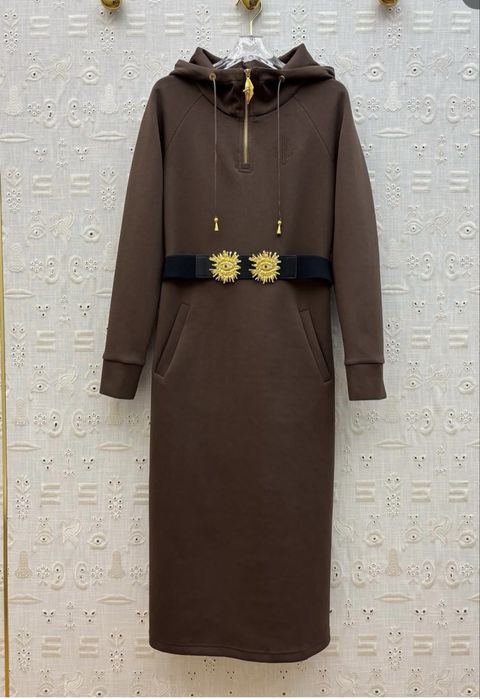 Рокля Balmain кожена