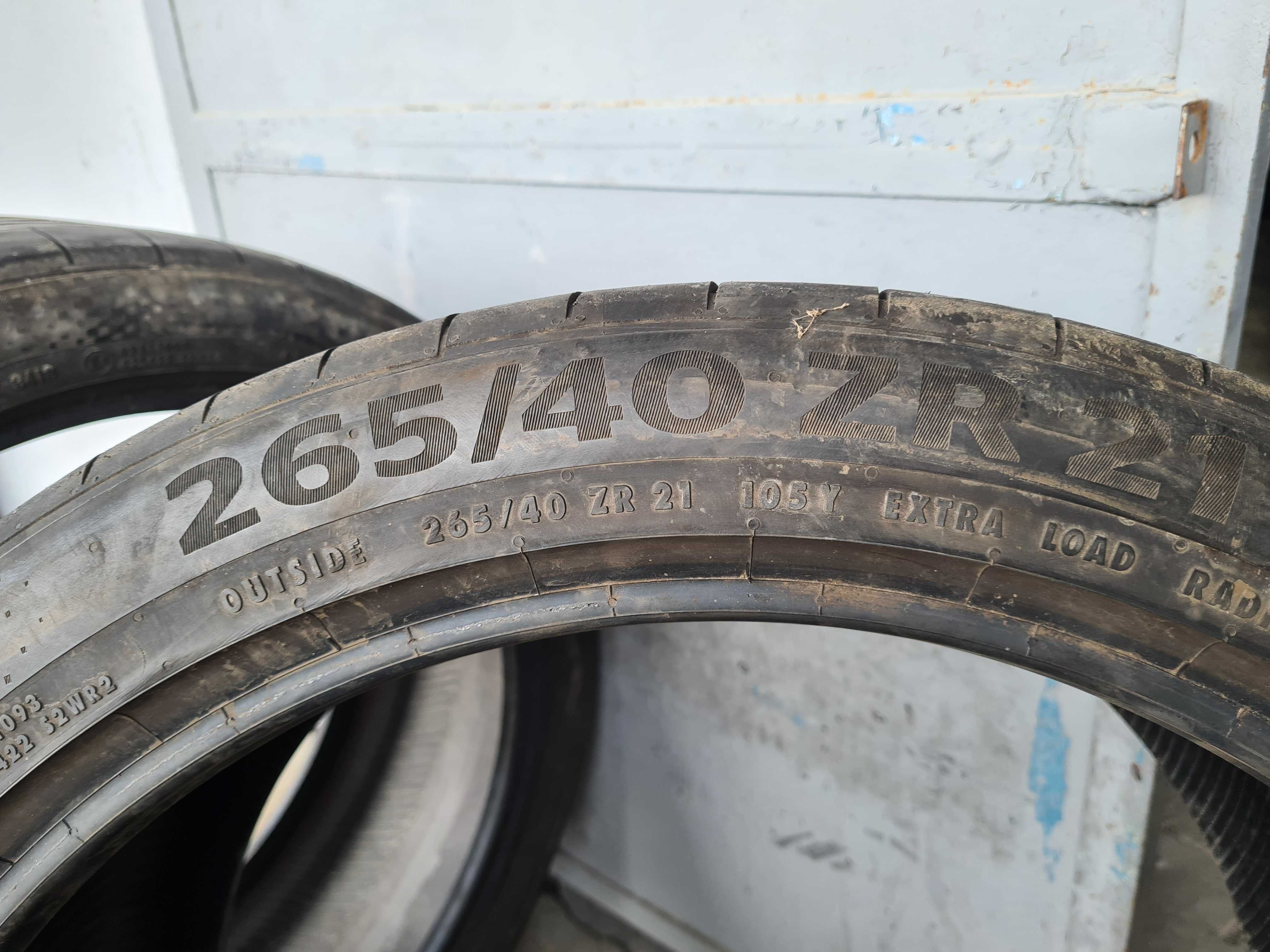 2 бр. летни гуми 265/40/21 Continental DOT 3419 4 mm