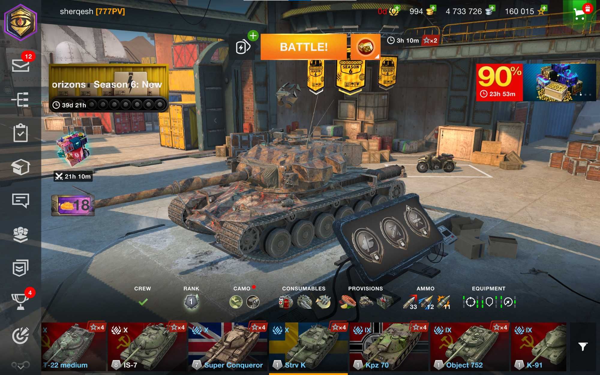 Два аккаунта WOT Blitz EU сервер