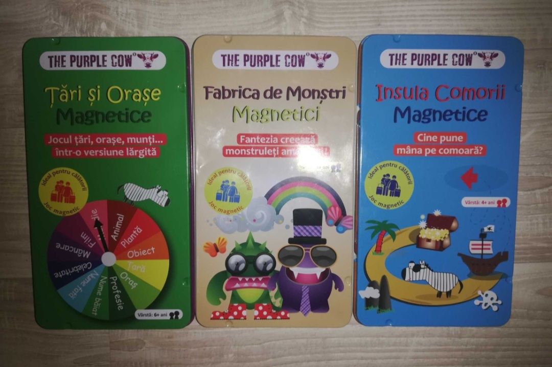 3 jocuri magnetice "The purple cow"