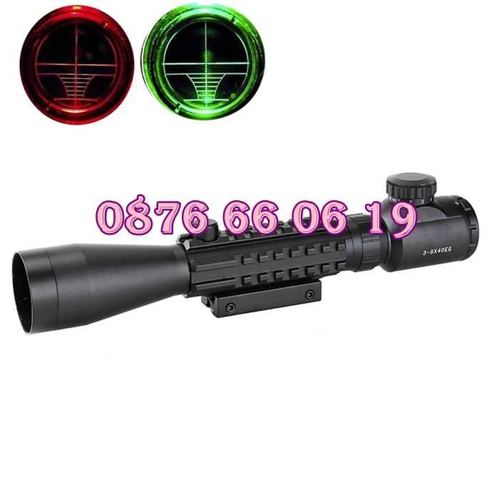 ОПТИКА 3-9х40E Bushnell оптика за пушка мерник прицел, захват 10-22 мм