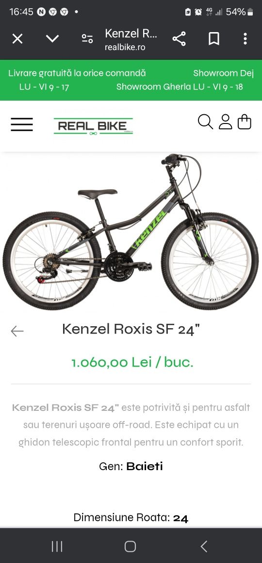 Bicicleta Kenzel Roxis 20"