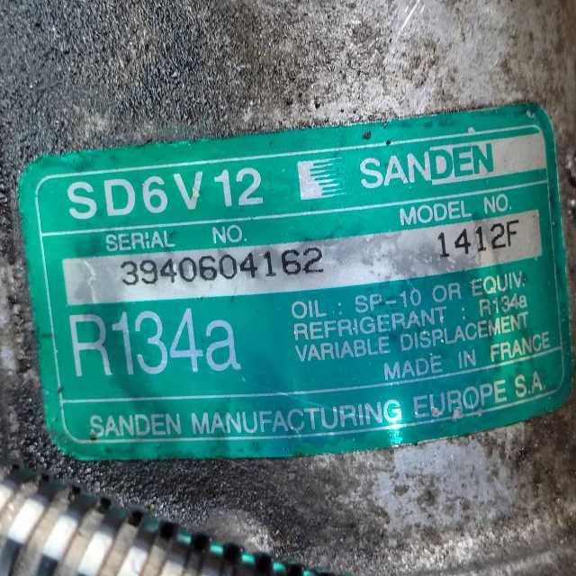 Compresor AC Peugeot 206 cod sanden SD6V12 , R134a , 1421F