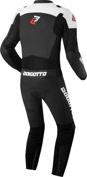 НОВ Кожен Мото Екип BOGOTTO LOSAIL Black/White Размер 52-L