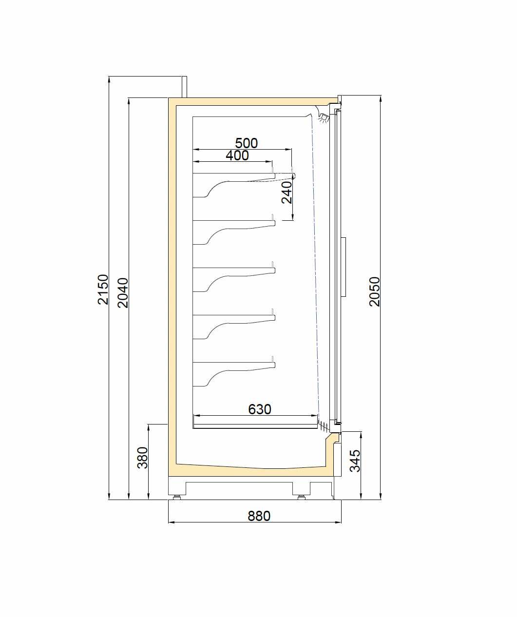 Vitrina Frigorifica Germania 6,35m / 11 usi/ Agregat Extern / Nou