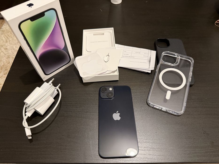 iPhone 14 128GB Midnight – Stare Perfecta/ Ca nou + Accesorii