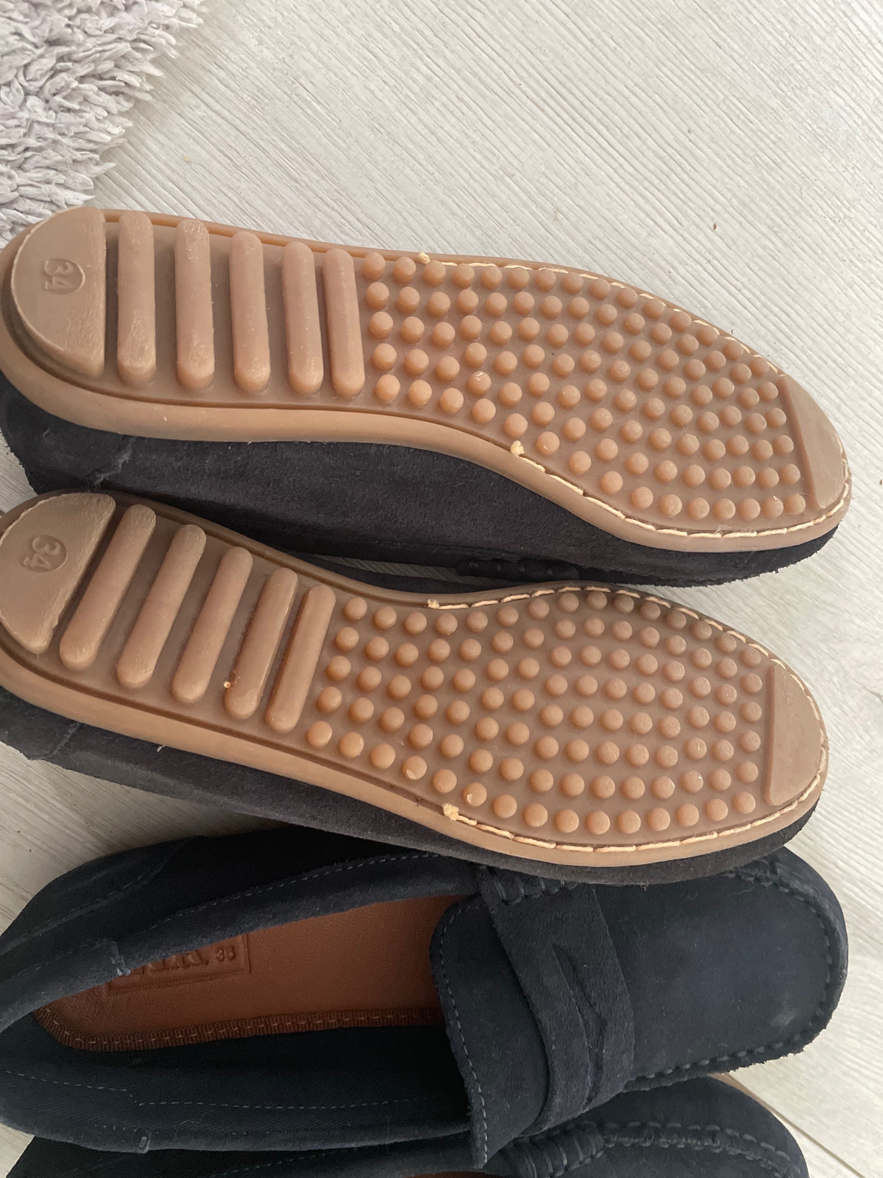 Pantofi baieti, piele intoarsa, Zara, marimi 34-35