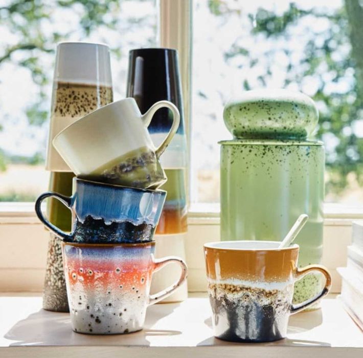 Set 4 cesti/ cani din ceramica, 270 ml, HKliving