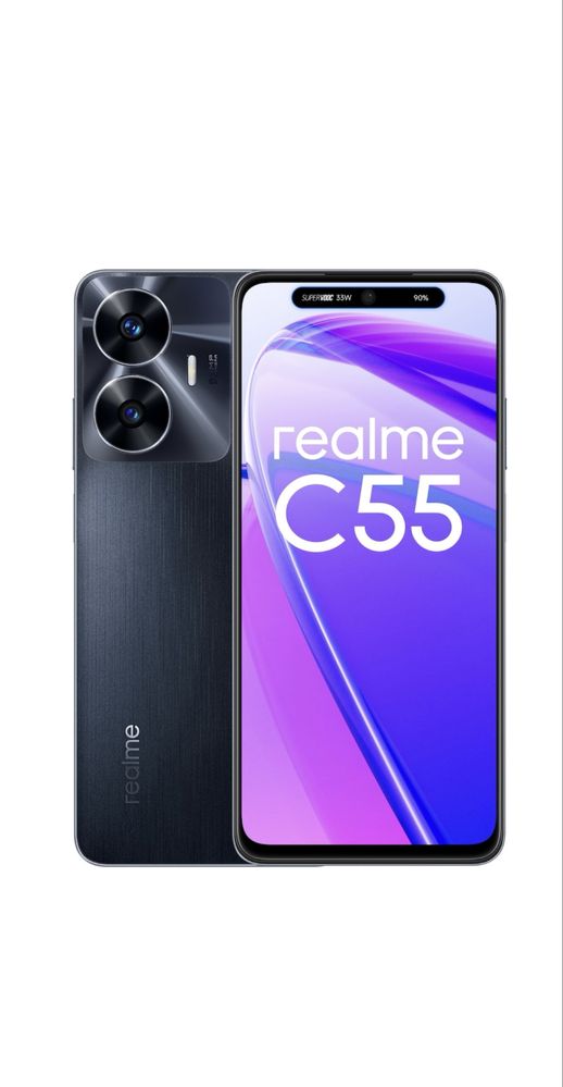 Смартфон Realme C55, Dual SIM, 128GB, 6GB RAM, 4G, Rainy Night