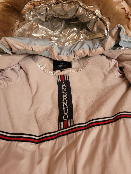 куртка зима 134 голубая, в отличном состоянии