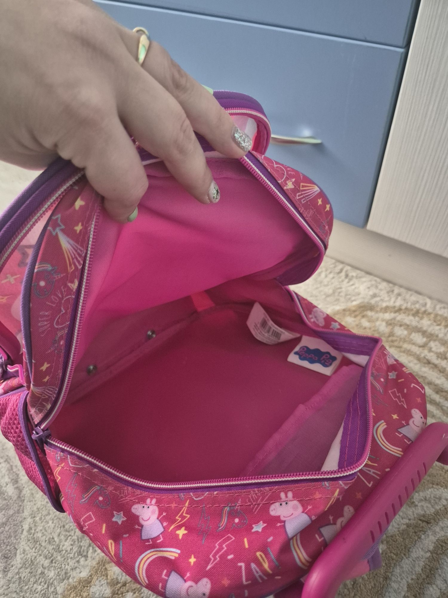 Детска раница с колела Пепа пиг (Peppa Pig) за детска градина