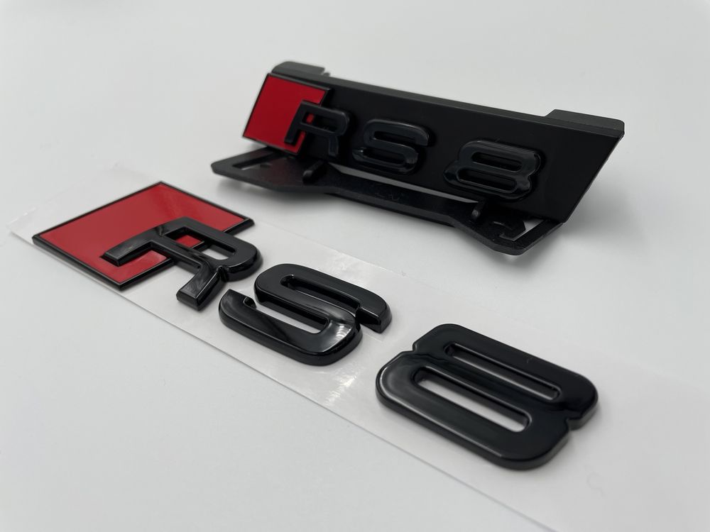 Set embleme Audi Rs8 negru s-line