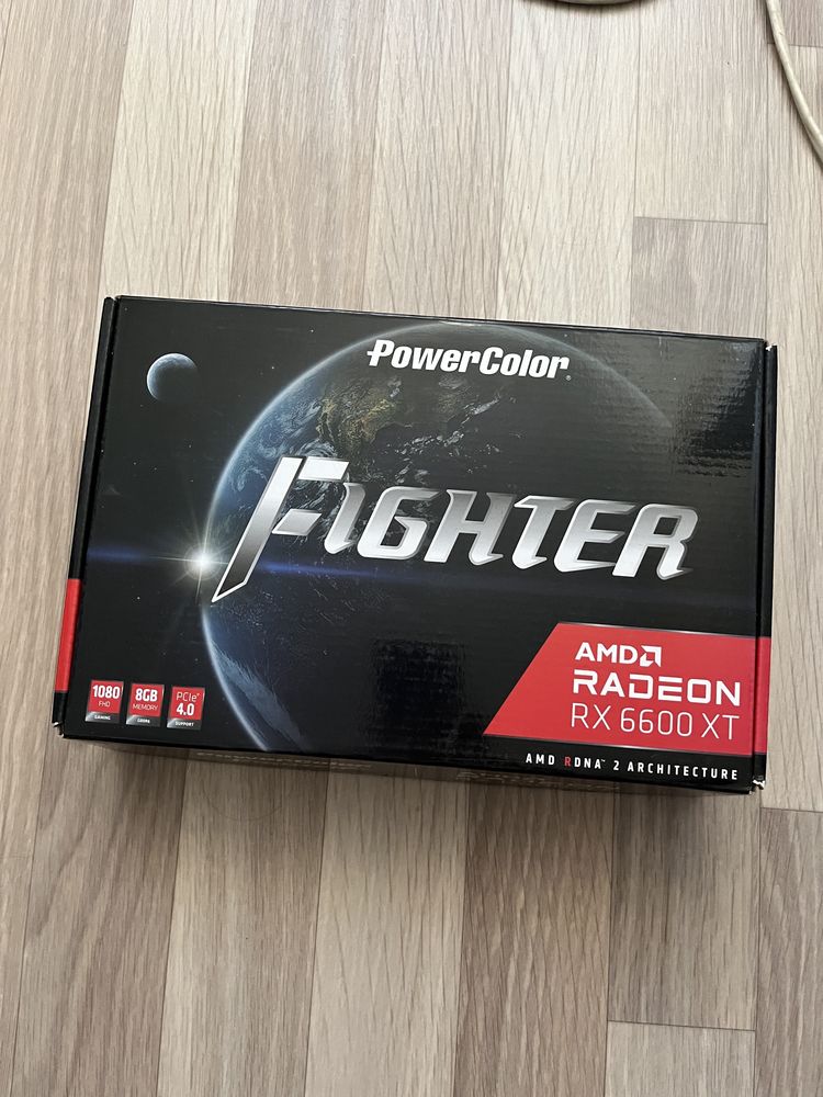 Видеокарта Rx 6600xt. Powercolor fighter.