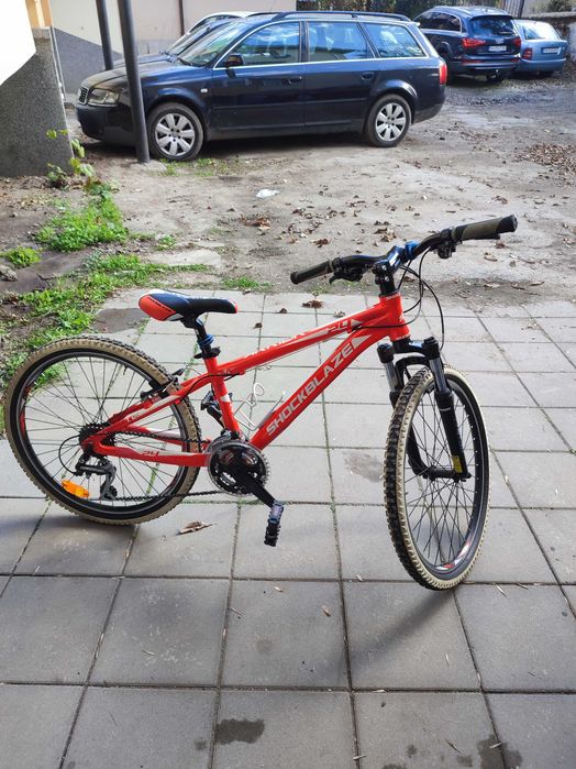 Колело Shockblaze red 24 и каска Polisport