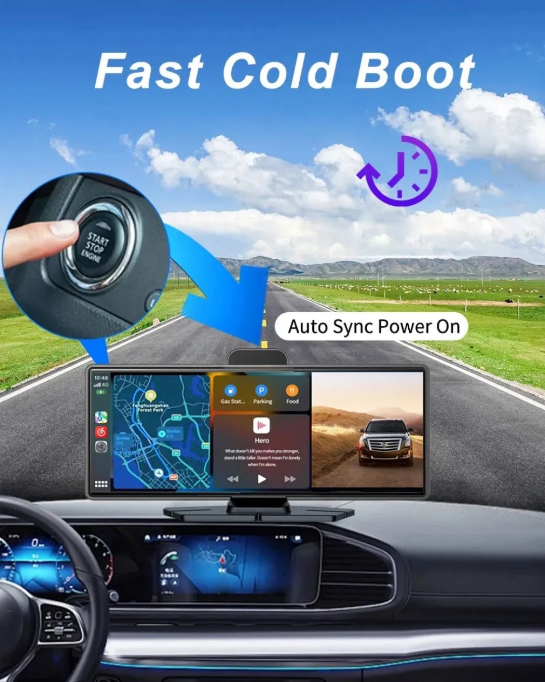 Navigatie Auto Universala Apple Carplay / Android Auto / Mirror link