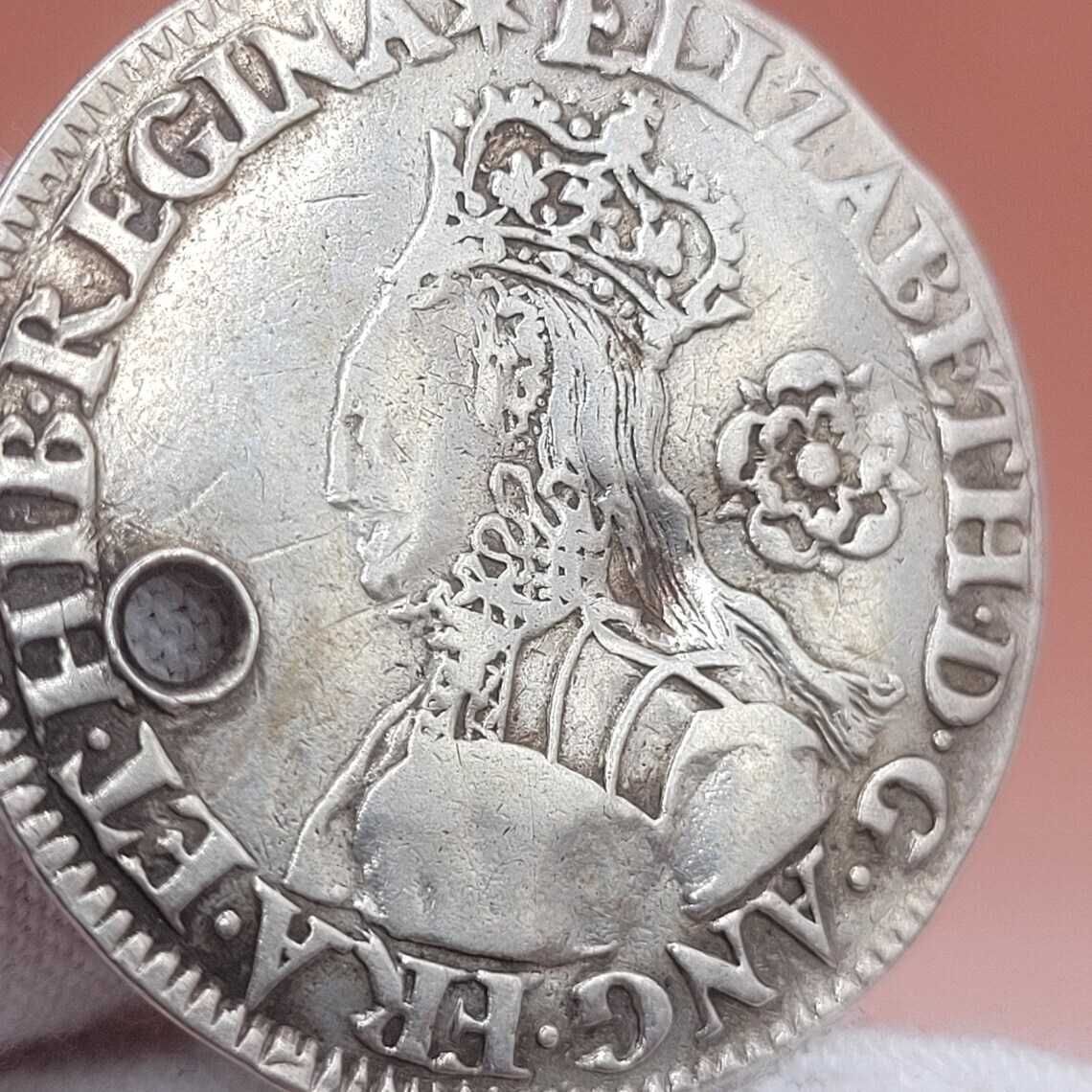 Moneda de argint 1562 Queen Elizabeth I