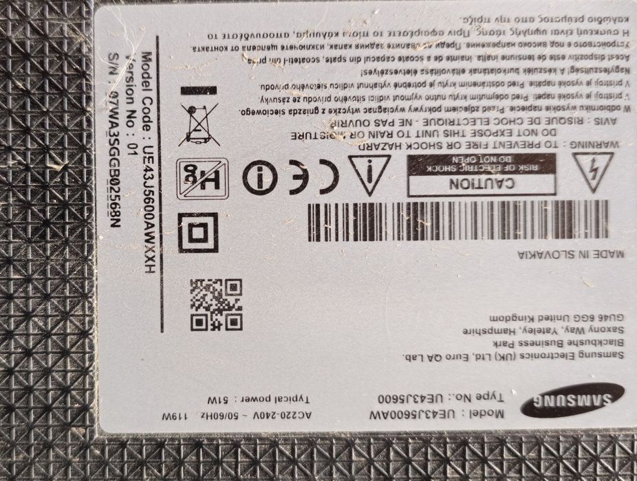 PLACI - TV Samsung  UE43J5600 ( BN41- 02353B  , BN44-00703G. ,T43HVN0