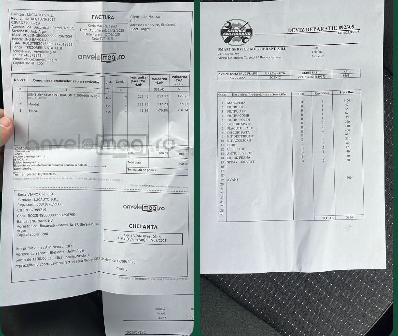 Autoturism Renault Scenic 193132km !!! Fabricatie 24.09.2012