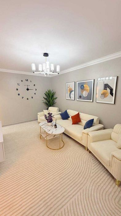 Чиланзар - 19кв 1/3/4, с евроремонтом, мебелью и техникой