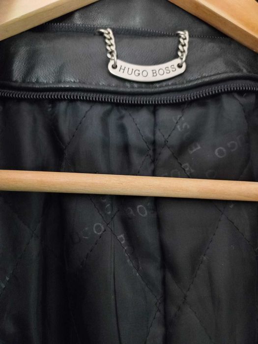 Haina/pardesiu originala HUGO BOSS, barbati, lunga, piele fina XXL-