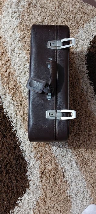 Valiza piele maro inchis  55/ 32 / 17