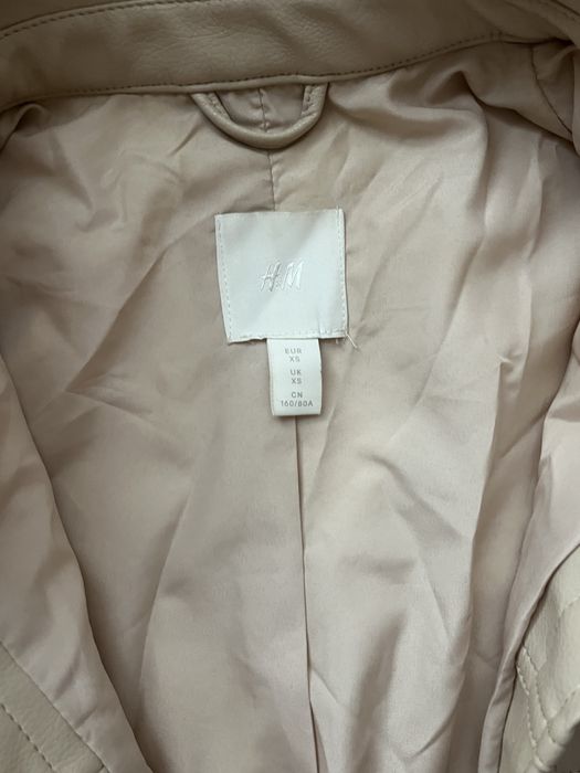 Дълго кожено яке H&M XS