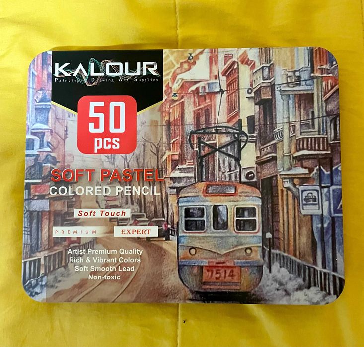 50 бр. Пастелни цветни моливи Kalour – Премиум качество