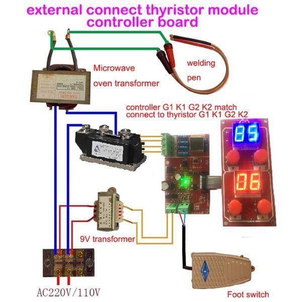 Управление контролер за точкова заварка консумативи spot welder 18650