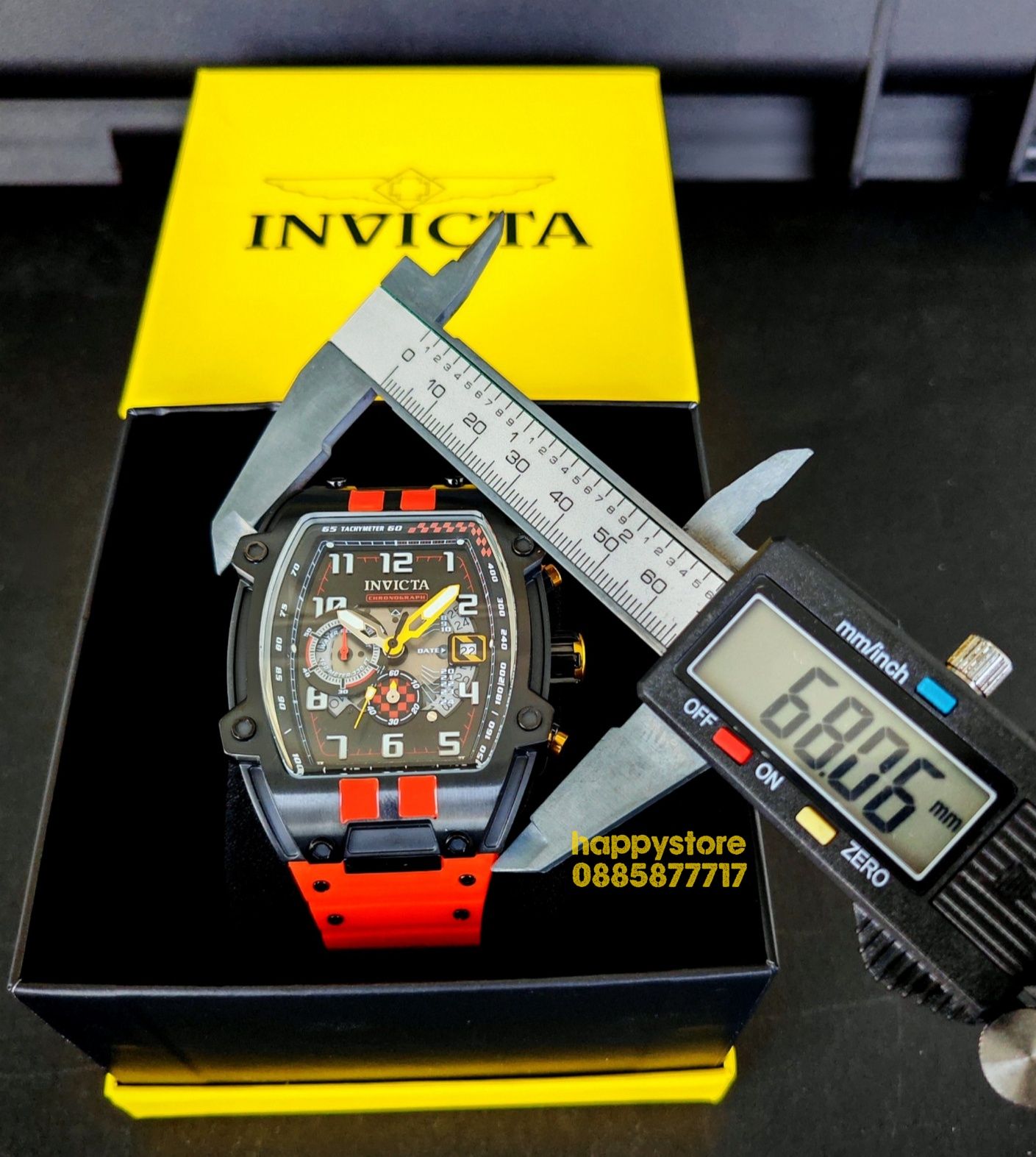 INVICTA S1 Rally Diablo Red 48-68 mm, Инвикта нов ръчен часовник