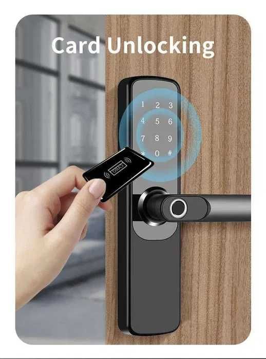 Yală inteligentă cu deblocare prin amprentă, parolă, și aplicație