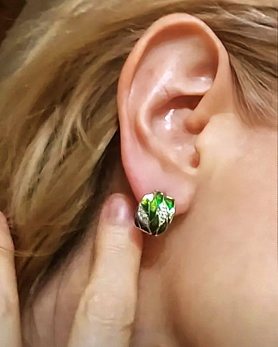 Серебряный комплект с эмалью