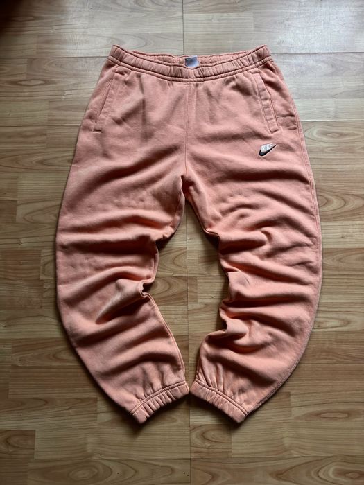 Pantaloni pants joggers sweats Nike Club fleece lining apricot cotton