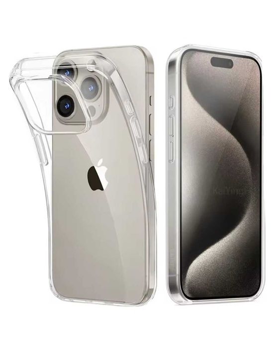 Set iPhone 16 Pro Max - Folie de Sticla + Husa transparenta