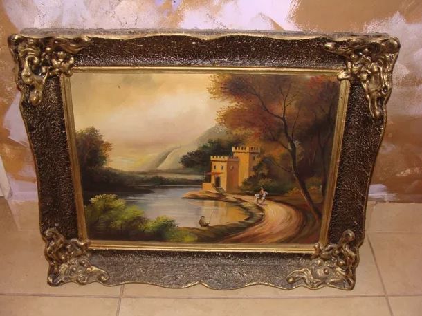 Vand tablou pictura in ulei (Castel)