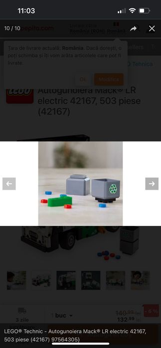 Lego Technic  Mack Nou 42167 8+