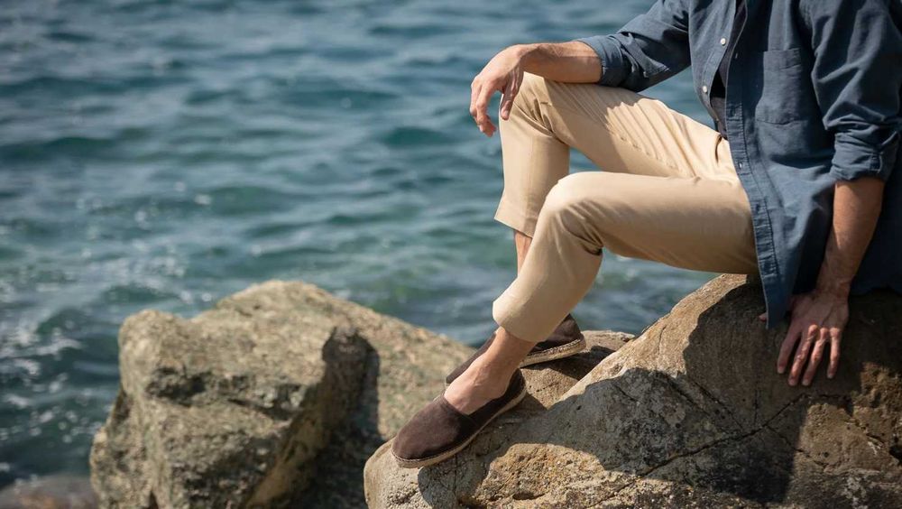 Mocasini espadrile 44 lucrate manual Senator NOI piele naturala moale