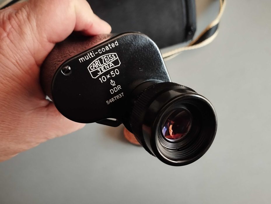 ТОП Немски Рядък Монокъл Carl Zeiss Jena Dekarismo 10x50 1Q МС