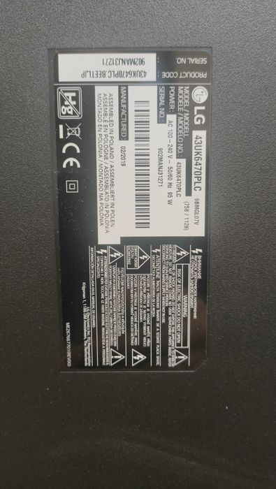 Vând placa de baza și sursa tv LG