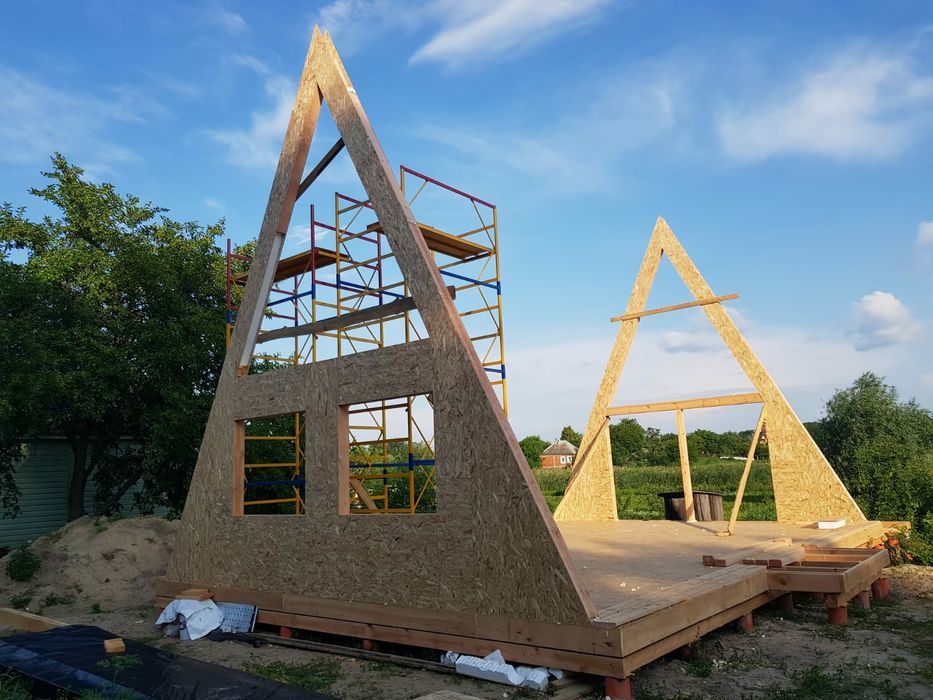 Case stil A cabane din lemn