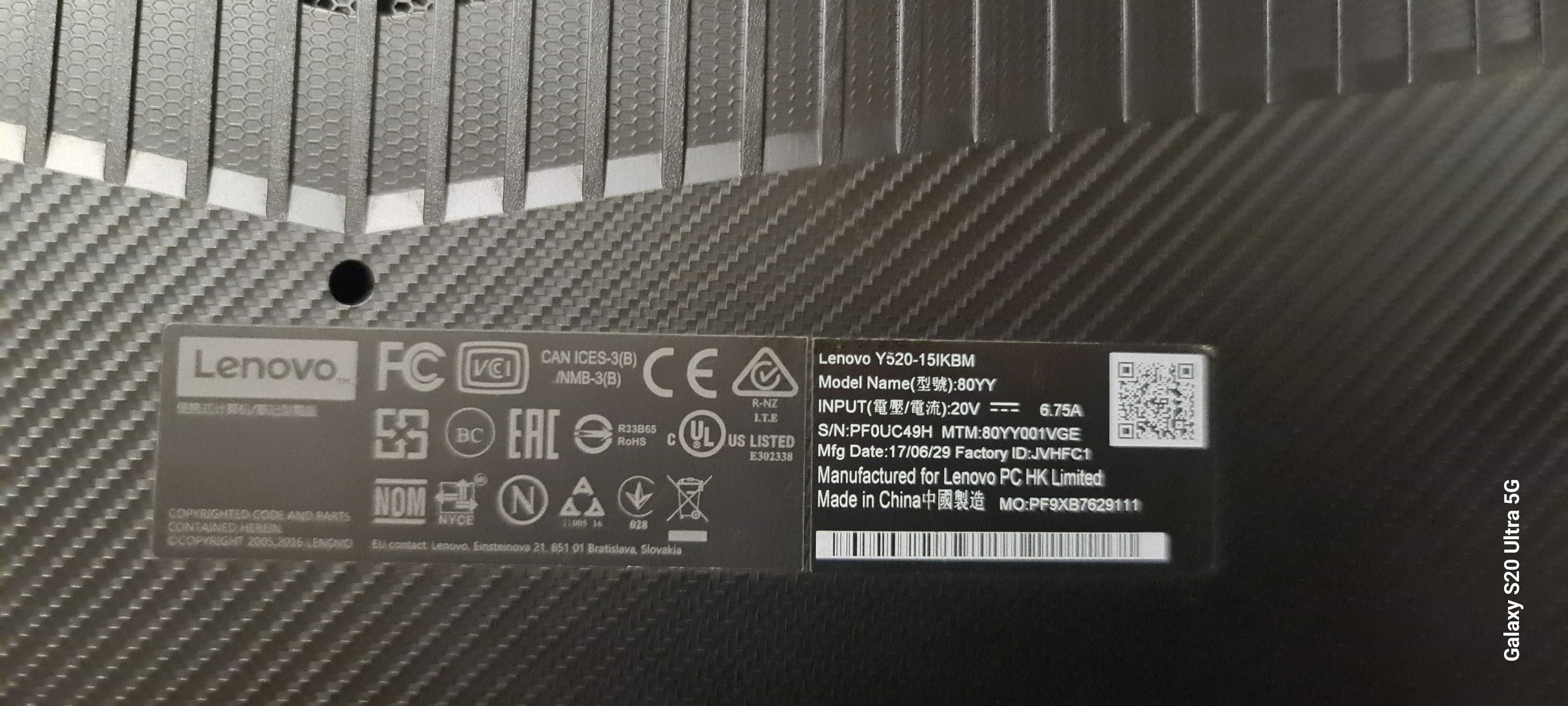 Lenovo Legion Y520-15IKBN 80YY