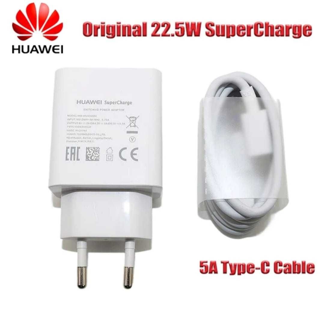 Set incarcator+cablu type-C Huawei 22,5w/40w nou super charge original