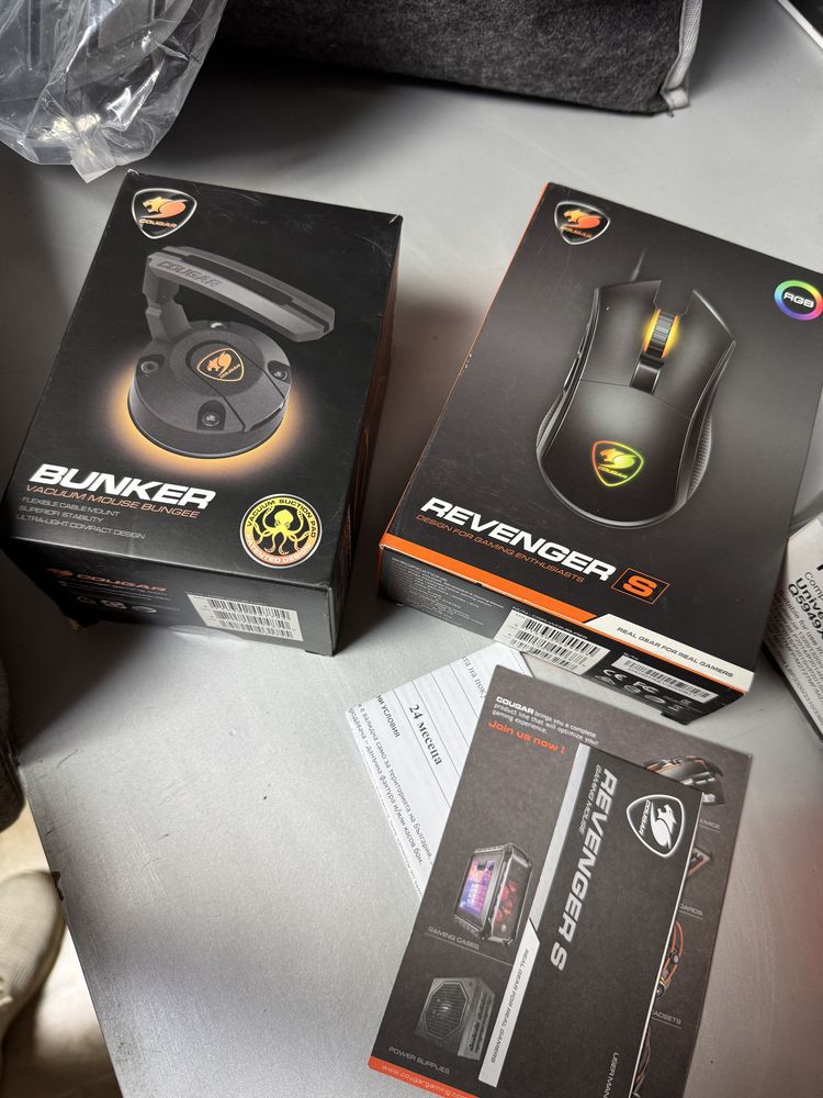 Геймърска мишка Cougar Revenger S + Bungee Bunker