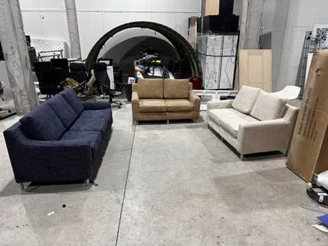 Триместен и два броя двуместни дивани със сваляеми калъфи