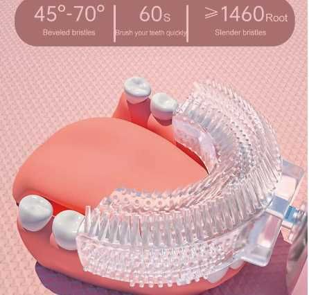 Детска U-oбразна четка за зъби,Автоматична