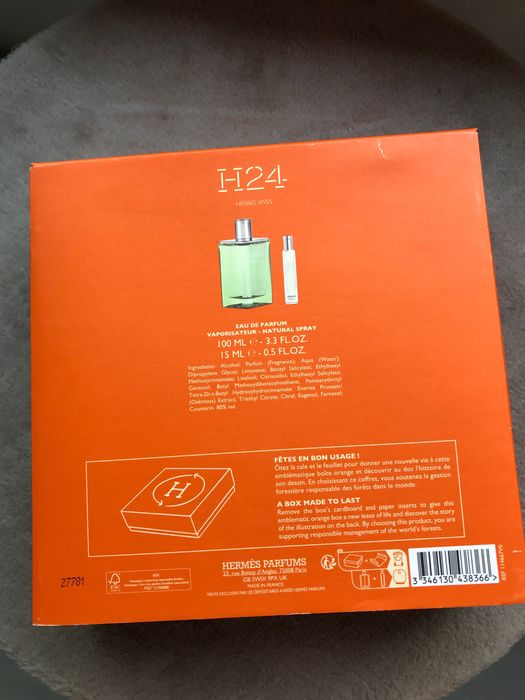 Set Hermes H24 barbati original cu miniatura