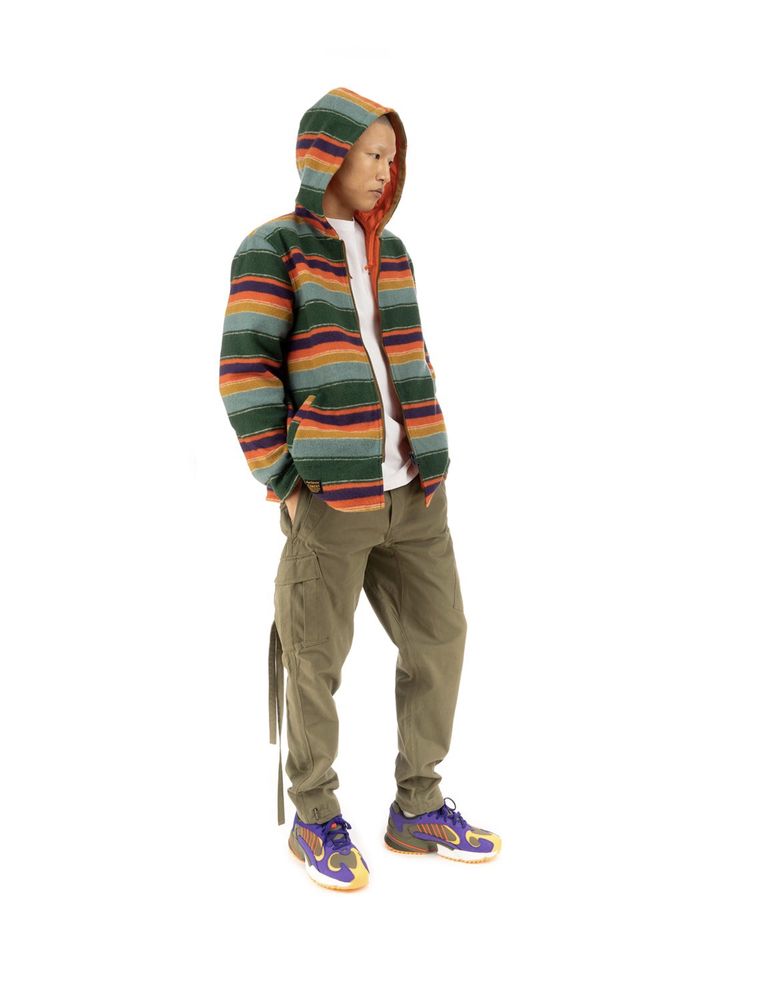 Element x Nigel Cabourn Alder Reversible Blanket Fleece Jacket - M