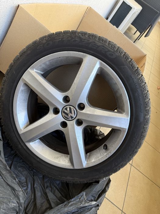Jante vw 17 cu anvelope 205/50R17 iarna